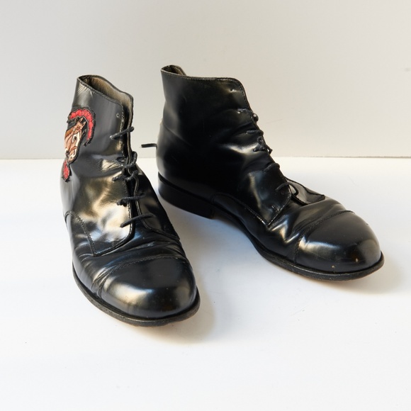 80s - SUSAN BENNIS - WARREN EDWARDS - Boots - Men\'s - 10.5 - BLK Leather